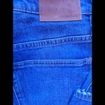 J. Crew Semi Distressed with Navy Stripe Blue Jeans Size 32 Photo 3