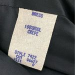 Vintage Crepe Wool Dress High Neck Lined Dramatic Long Sleeves‎ Women Sz 8 Retro Black Photo 7