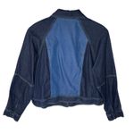 CAbi Women’s Composition Mixed Denim Button Front Jacket size large Photo 5