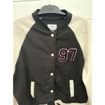 Rue 21 Varsity Jacket 1X Black Cream American Classics Car Graphic Photo 1