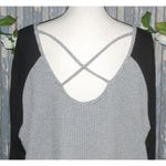 Maurice's Women's Sweater Size 2 Gray Beaded Lined Open Back Embroidered Casual Photo 6