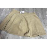 Forever 21 Women's Beige Pleated Corduroy Mini Skirt Size XL Bag7 NWT Photo 1