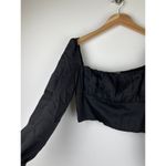 Princess Polly  Ariah Black Long Sleeve Crop Top - Size 2 Photo 8