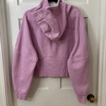 Lululemon  Scuba Oversized Half Zip Hoodie Pullover Pink XL XXL Thumbholes FLAW Photo 2