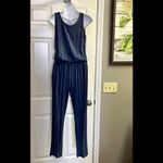Prómesa Promesa Tie Dye Wash Blue Sleeveless Jumpsuit- Medium Photo 5