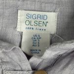 Sigrid Olsen Shirt Womens Small Lilac Linen Tunic Classic Lagenlook Minimalist Photo 5