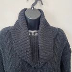 Ralph Lauren  Black Chunky Knit Shawl Turtleneck Sweater Size Large Photo 1