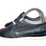 Naturalizer  Jaque Women's Black w/ White Trim Leather Lace Up Sneakers size: 7.5 Photo 0