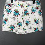Westbound Floral Print Shorts White Stretch Casual Summer Women’s 14 Blue Photo 3