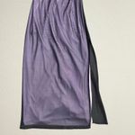 Vintage 90s purple mesh rhinestone maxi dress side slit strappy Y2K whimsigoth Photo 5