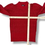 EXPRESS  Mock Neck Puff Sleeve Cable Knit Sweater Red Small Photo 10