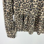 La La Land NWT  Creative Ruffle Hem Top in Stone Leopard Size Small S NEW Photo 11