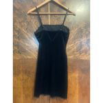 Forever 21  Velvet Mini Slip Dress FAIRY GOTH GRUNGE Black Medium M Lace SEXY Photo 4