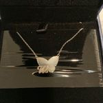 Beautiful W initial butterfly necklace, perfect gift Photo 0