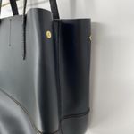 J.Crew All Leather Black Uptown Tote Bag Purse Photo 4