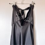 Verge Girl Black Halter Satin Slip Dress Maxi Dress Size 8 Photo 2