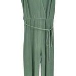 Oddy Sage Green Plisse Sleeveless Jumpsuit size 2X Belted NWT Photo 0