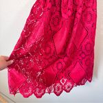 Maeve  Anthropologie Red Lace Summer Moon Dress Womens 10 Strappy Knee Length Photo 4