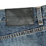 EXPRESS Y2K Low Rise Jean Skirt Size 5/6 Faded Denim Knee Length Bareback USA Photo 6