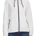 Tommy Hilfiger Women Windbreaker Rain White Hooded Jacket New Size M Photo 0