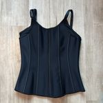 Corset Story Underbust Latex Corset Adjustable Black Size 28 Waist Cincher Photo 1