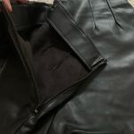 ZARA  Black Faux Leather Mini Skirt with Ruffle Photo 3