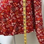 Universal Threads NWT Red Floral Boho Peasant Blouse Top Front Tie Crochet New Photo 5
