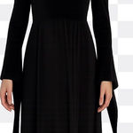 Source Unknown Morticia Addams-style Gothic Velvet Maxi Dress with Dramatic Bell Sleeves XXL Photo 0