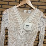 Selfie Leslie  Cream And Tan Dreamy‎ Long Sleeve Mini Dress Size XS Photo 1