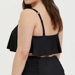 Torrid  Wireless Flounce Bikini Top Sz 3 Black Photo 1