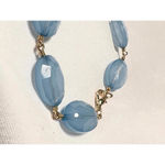 Blue beaded gold tone beachy summer boho bracelet Photo 2
