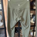 Lululemon  Align Cropped leggings capris running moss olive Fatigue mid rise Photo 1
