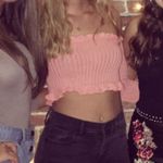 In The Style Ribbed Off-the-Shoulder Crop Top Photo 4