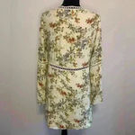 WAYF  Revolve Pembrook Swing Dress Beige Floral Crochet Size Medium Photo 4