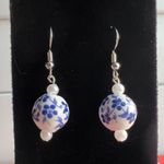 Chinoiserie Dangle Earrings handmade Photo 0