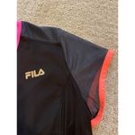 FILA  Sport Performance Black V-Neck Short Sleeve Top Photo 4