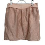 Loft  Pink Skirt Women's Size 6, Mini, Lined, Zipper, Career, Casual Linen‎ Blend Photo 0
