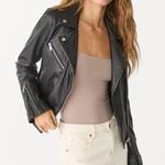 Stradivarius  Leather Moto biker jacket Photo 0