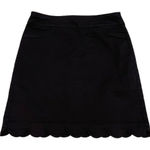 Croft & Barrow Black Scalloped Edge Pencil Skirt Skort Sz 4 Photo 0