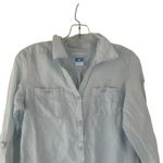 Columbia  Women‎ Size Small Baby Light Blue Linen Blend Long Sleeve Top Photo 1