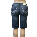 Sequin Hearts  Bermuda Denim Blue Jean Shorts Embroidered Pockets Juniors 7 Photo 2