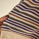 Ten Sixty Sherman  Woman’s Stripe Mock Neck Sweater White Multi Size XS, EUC Photo 3