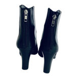 Soda NWT Black Metal Tip Western Booties Zip Faux Leather with Block Heel Sz 6M Photo 4