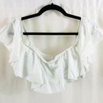 Lands' End Womens Bikini Top Off Shoulder Ruffle L Photo 0