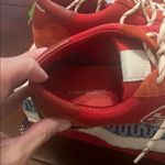 Tory Burch Women's Vintage Nylon Runner sneaker in red suede and nylon. Photo 6