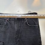 ZARA  Distressed Wide Leg Jeans Women's US 6 Ripped Black Denim High Waist Casual Photo 6