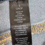 Chico's  The Platinum Crop Embroidered Girlfriend Jeans Light Blue Medium 8 Photo 7