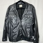 Fashion Bug Vintage  Jacket Snakeskin Print Silver Button Front No Size‎ Tag Photo 0