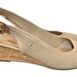 Vivaia Almond Toe Beige Slingback Wedge Tamia in Almond Crochet Photo 10