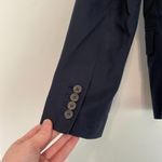 J.Crew Solid Navy Blue Striped Lining Two Button 100% Cotton Work Blazer Jacket Photo 13